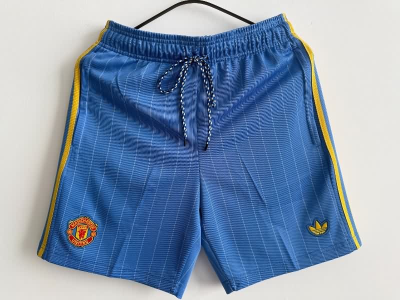 AAA(Thailand) Manchester United 25/26 Blue Soccer Shorts AAA(Thailand) Manchester United 25/26 Blue Soccer Shorts