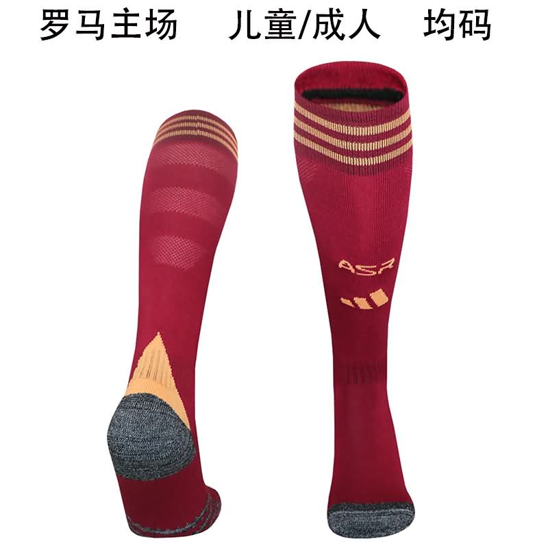 AAA(Thailand) AS Roma 25/26 Home Soccer Socks