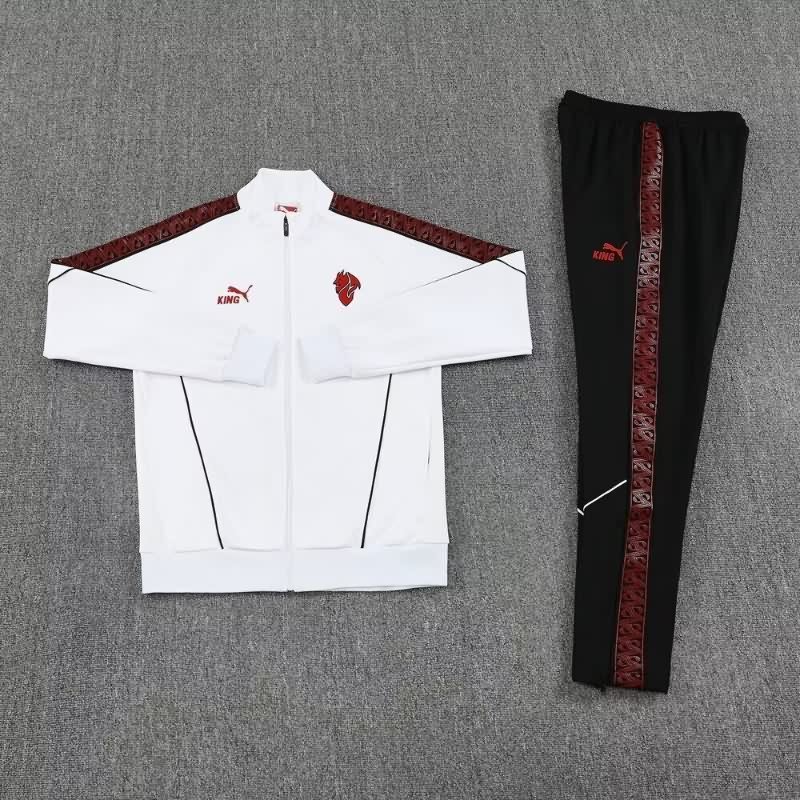 AAA(Thailand) AC Milan 25/26 White Soccer Tracksuit