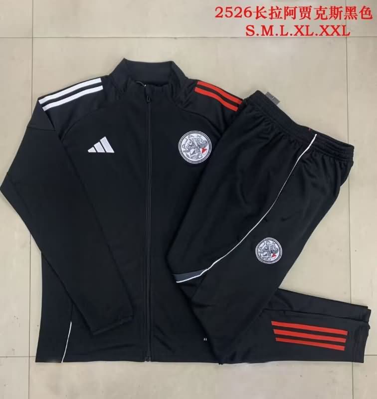 AAA(Thailand) Ajax 25/26 Black Soccer Tracksuit 02