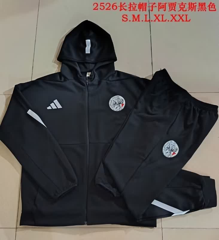 AAA(Thailand) Ajax 25/26 Black Soccer Tracksuit 03 AAA(Thailand) Ajax 25/26 Black Soccer Tracksuit 03