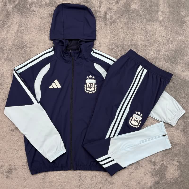 AAA(Thailand) Argentina 2026 Dark Blue Soccer Tracksuit 02