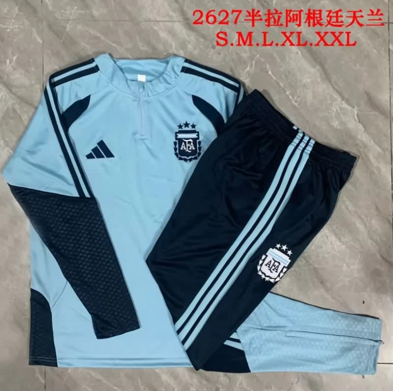 AAA(Thailand) Argentina 2026 Light Blue Soccer Tracksuit 02