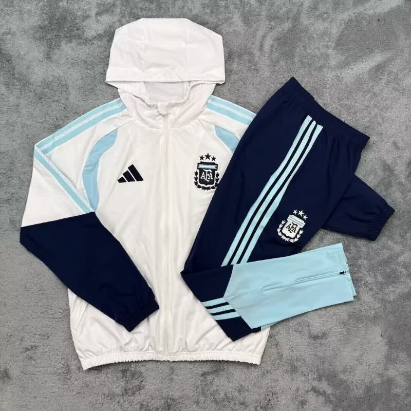 AAA(Thailand) Argentina 2026 White Soccer Tracksuit 02