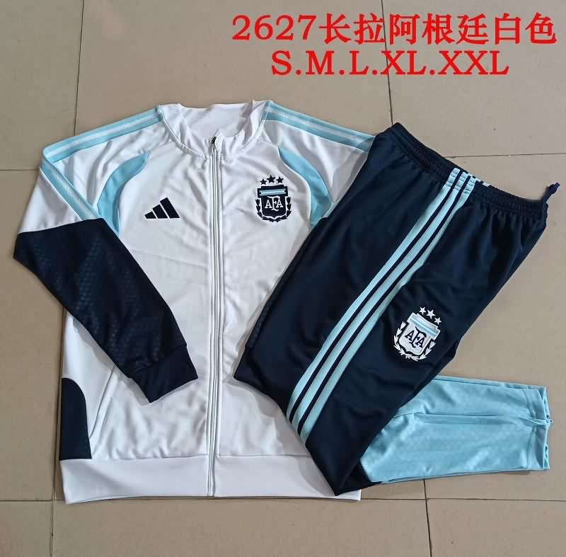 AAA(Thailand) Argentina 2026 White Soccer Tracksuit 03