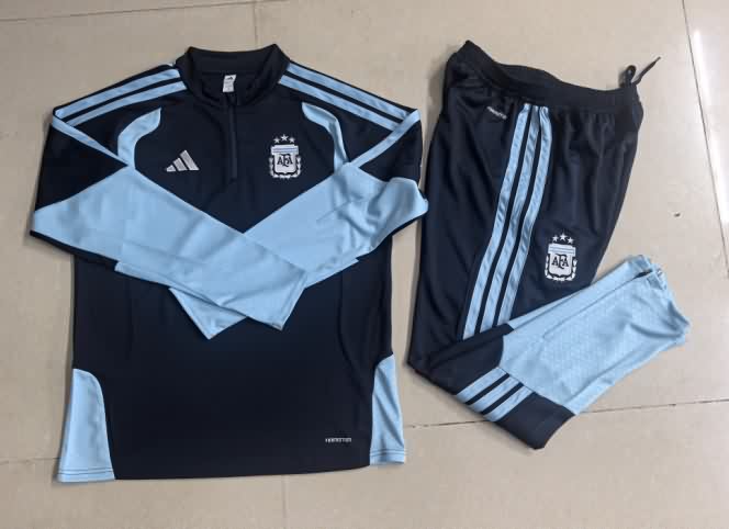 AAA(Thailand) Argentina 2025 Dark Blue Soccer Tracksuit AAA(Thailand) Argentina 2025 Dark Blue Soccer Tracksuit