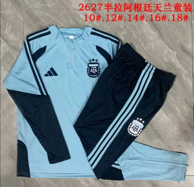 Argentina 2026 Kids Light Blue Soccer Tracksuit 02