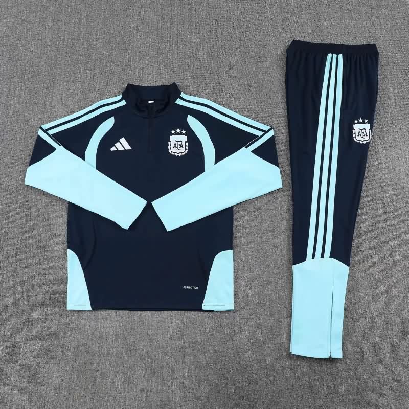 Argentina 2026 Kids Dark Blue Soccer Tracksuit