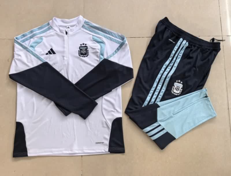 Argentina 2026 Kids White Soccer Tracksuit