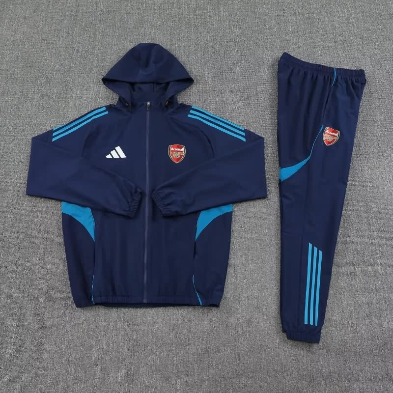 AAA(Thailand) Arsenal 25/26 Dark Blue Soccer Tracksuit 06