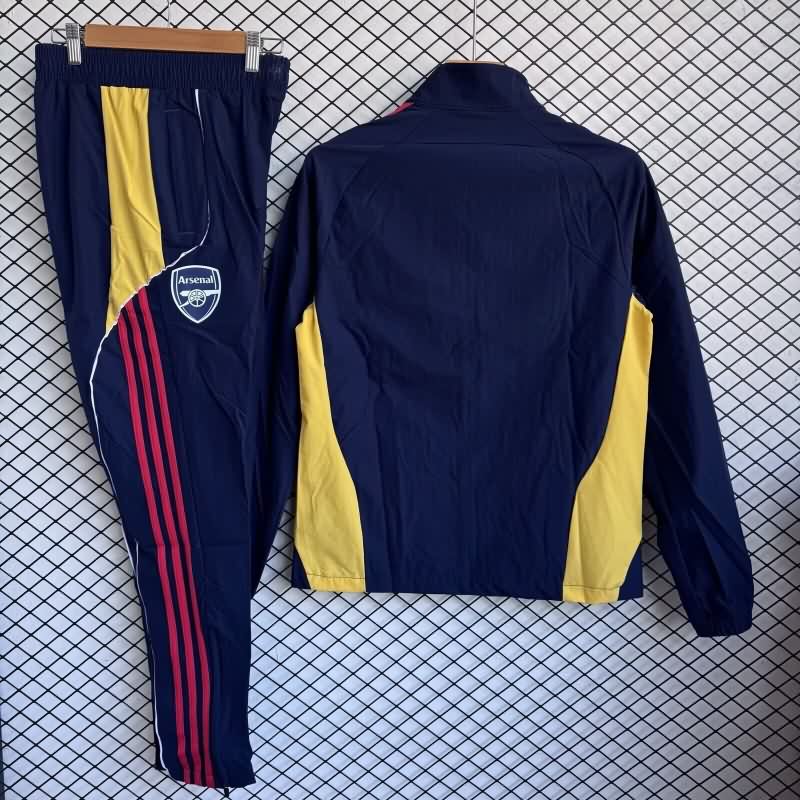 AAA(Thailand) Arsenal 25/26 Dark Blue Soccer Tracksuit 08