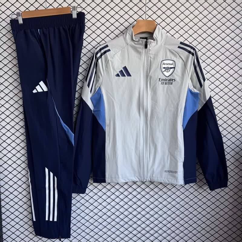 AAA(Thailand) Arsenal 25/26 Grey Soccer Tracksuit 03