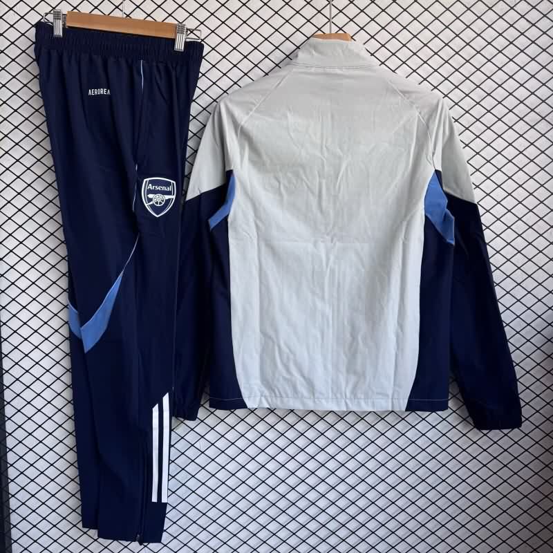 AAA(Thailand) Arsenal 25/26 Grey Soccer Tracksuit 03