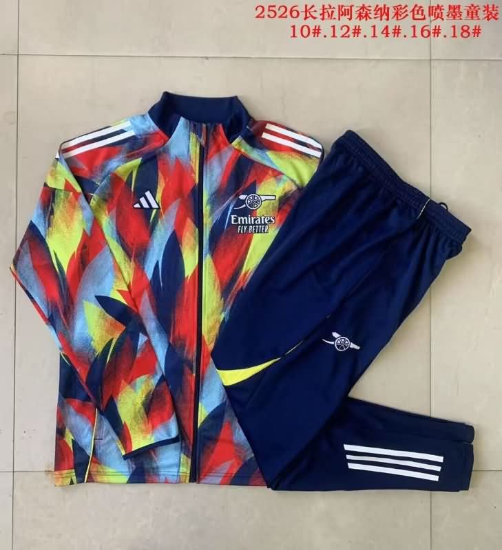 Arsenal 25/26 Kids Colorful Soccer Tracksuit