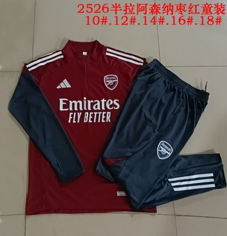 Arsenal 25/26 Kids Red Soccer Tracksuit 05 Arsenal 25/26 Kids Red Soccer Tracksuit 05