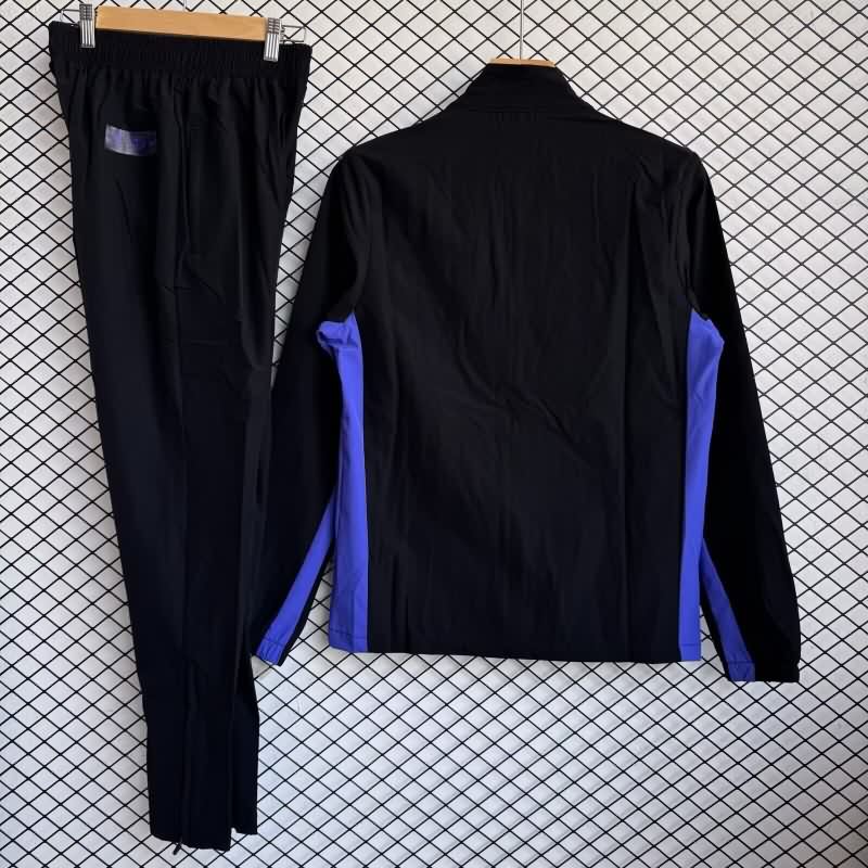 AAA(Thailand) Barcelona 25/26 Black Soccer Tracksuit 05
