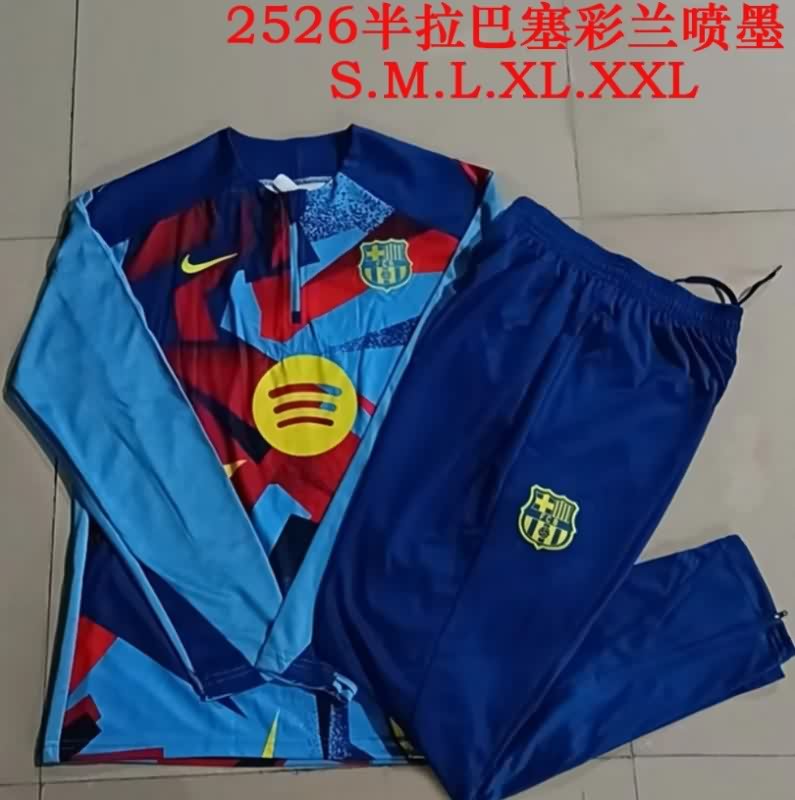 AAA(Thailand) Barcelona 25/26 Blue Soccer Tracksuit 03 AAA(Thailand) Barcelona 25/26 Blue Soccer Tracksuit 03