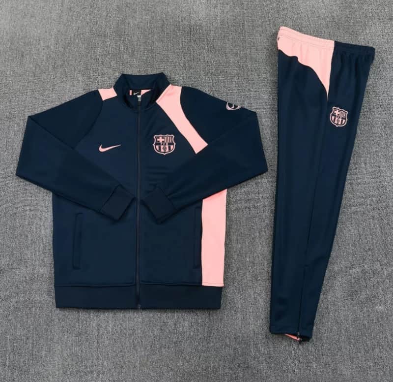 AAA(Thailand) Barcelona 25/26 Dark Blue Soccer Tracksuit 10