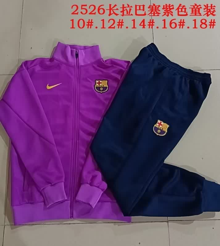 Barcelona 25/26 Kids Purple Soccer Tracksuit 03 Barcelona 25/26 Kids Purple Soccer Tracksuit 03