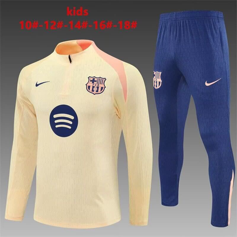 Barcelona 25/26 Kids Yellow Soccer Tracksuit