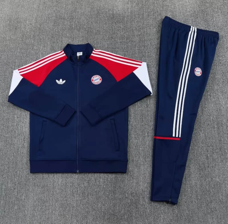 AAA(Thailand) Bayern Munich 25/26 Dark Blue Soccer Tracksuit