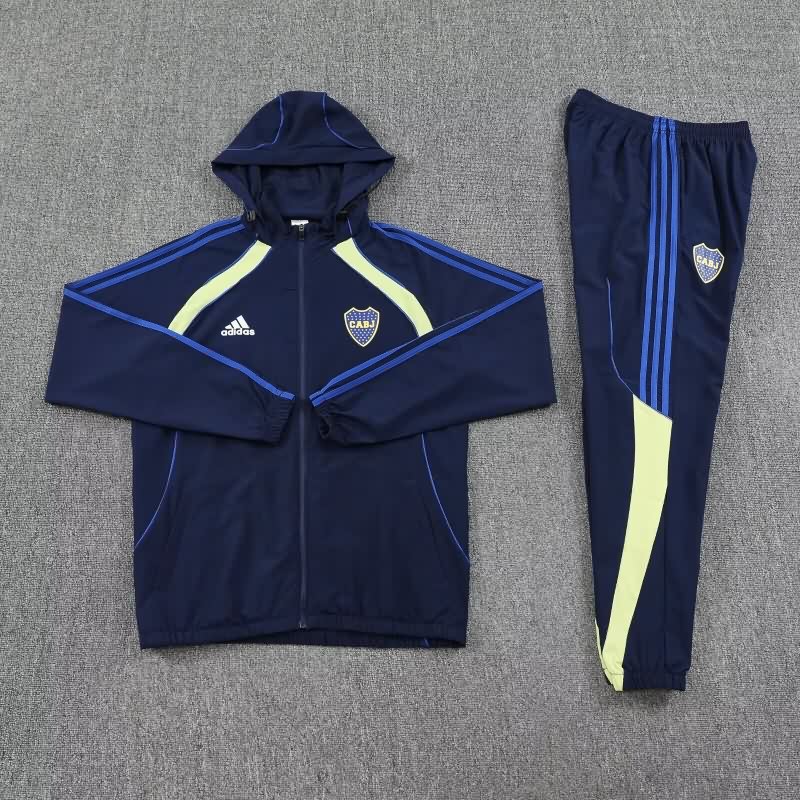 AAA(Thailand) Boca Juniors 2025 Dark Blue Soccer Tracksuit 03 AAA(Thailand) Boca Juniors 2025 Dark Blue Soccer Tracksuit 03
