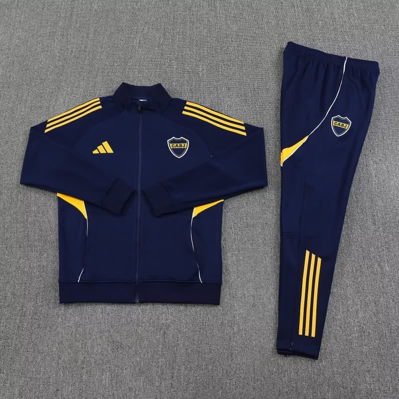 AAA(Thailand) Boca Juniors 2025 Dark Blue Soccer Tracksuit 05