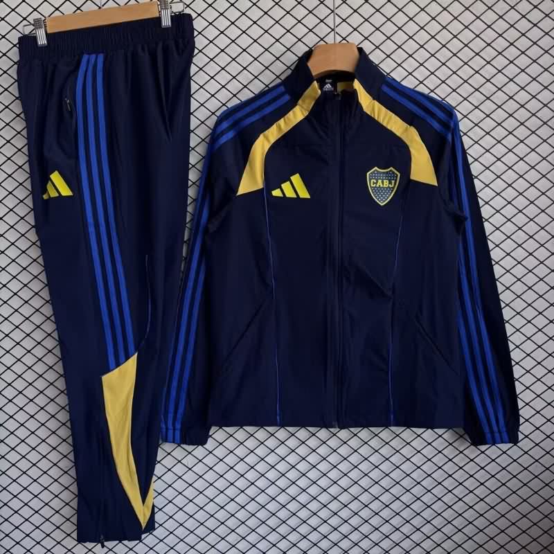 AAA(Thailand) Boca Juniors 2025 Dark Blue Soccer Tracksuit 07