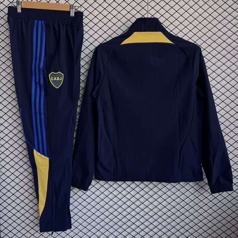 AAA(Thailand) Boca Juniors 2025 Dark Blue Soccer Tracksuit 07