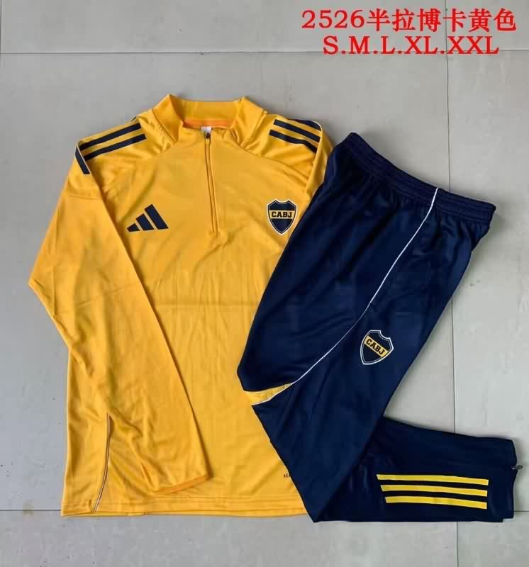 AAA(Thailand) Boca Juniors 2025 Yellow Soccer Tracksuit