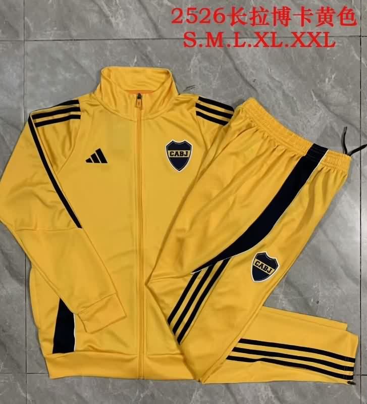 AAA(Thailand) Boca Juniors 2025 Yellow Soccer Tracksuit 02 AAA(Thailand) Boca Juniors 2025 Yellow Soccer Tracksuit 02