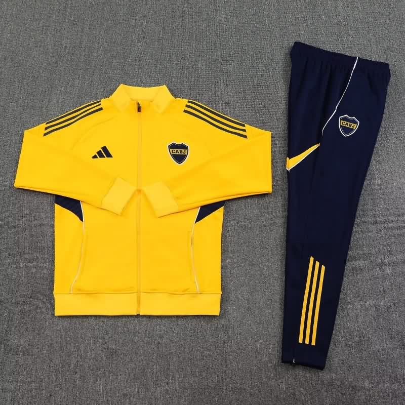 AAA(Thailand) Boca Juniors 2025 Yellow Soccer Tracksuit 03