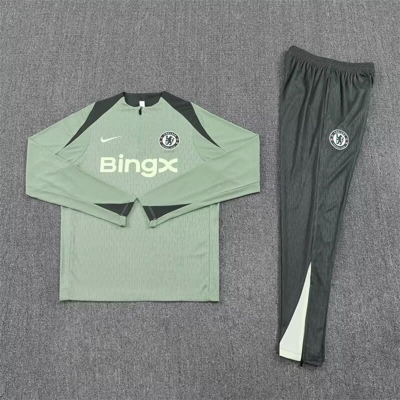 AAA(Thailand) Chelsea 25/26 Green Soccer Tracksuit