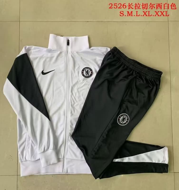 AAA(Thailand) Chelsea 25/26 White Soccer Tracksuit