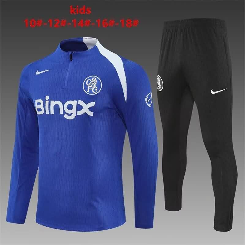 Chelsea 25/26 Kids Blue Soccer Tracksuit
