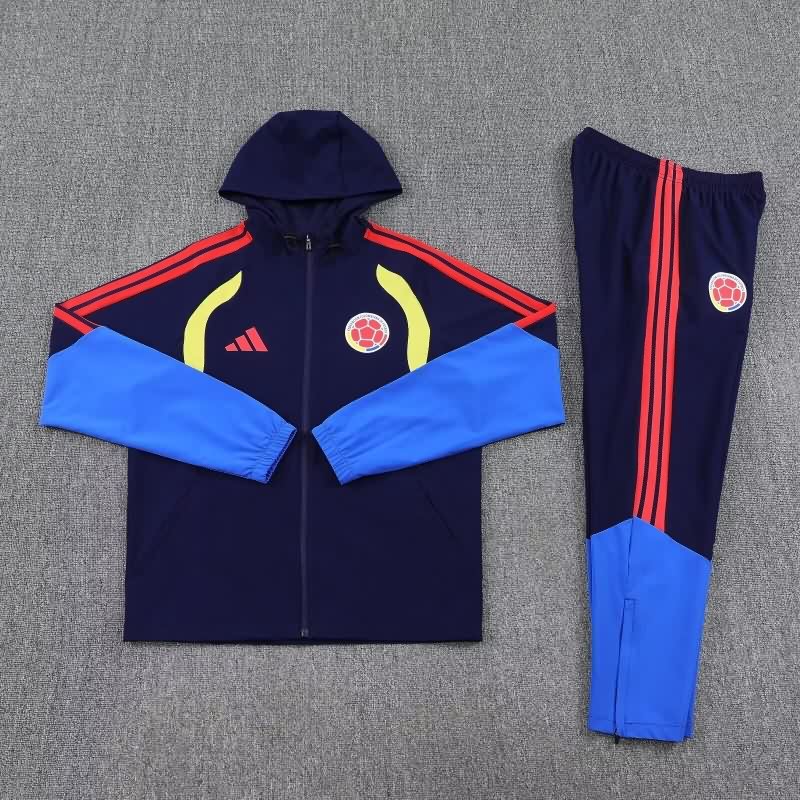 AAA(Thailand) Colombia 2026 Dark Blue Soccer Tracksuit 02
