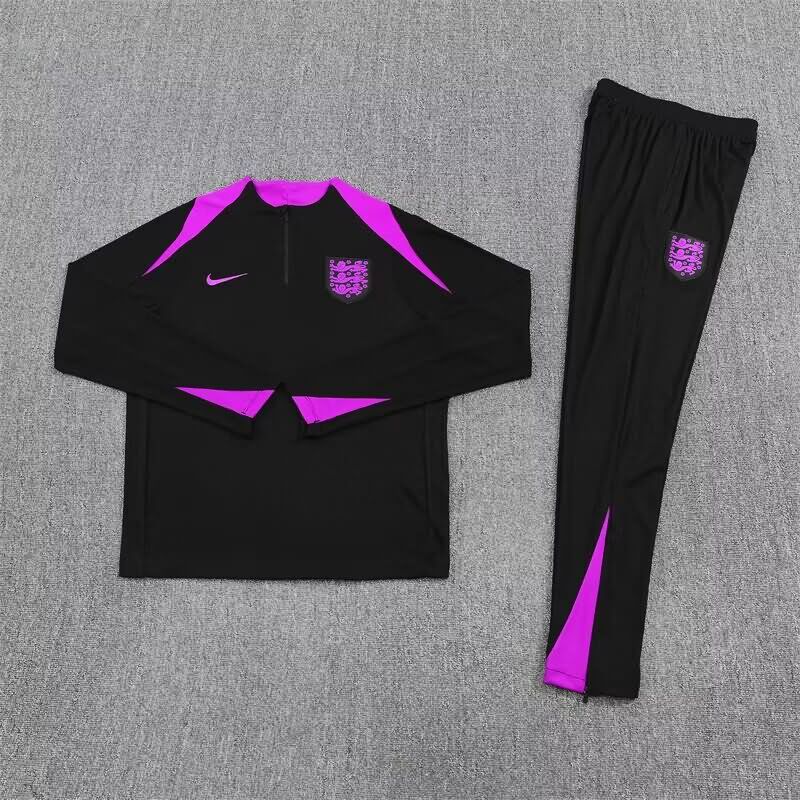 AAA(Thailand) England 2025 Black Soccer Tracksuit