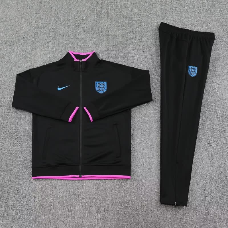 AAA(Thailand) England 2025 Black Soccer Tracksuit 02 AAA(Thailand) England 2025 Black Soccer Tracksuit 02