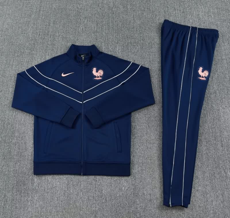 AAA(Thailand) France 2026 Dark Blue Soccer Tracksuit 02