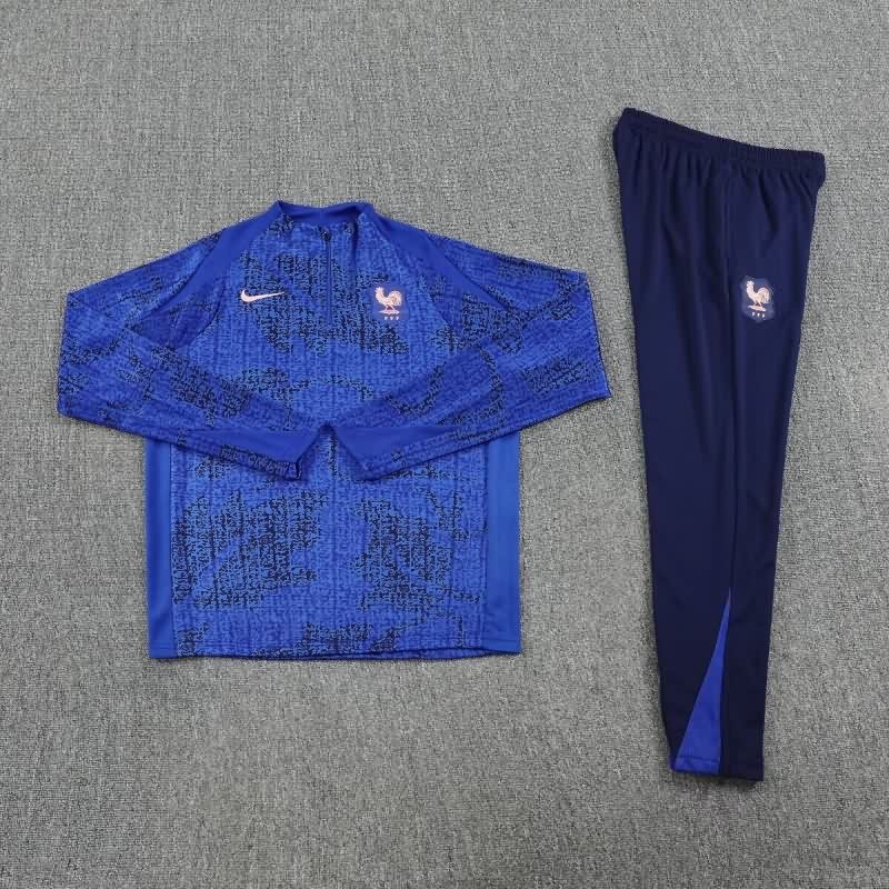 AAA(Thailand) France 2025 Dark Blue Soccer Tracksuit 02 AAA(Thailand) France 2025 Dark Blue Soccer Tracksuit 02