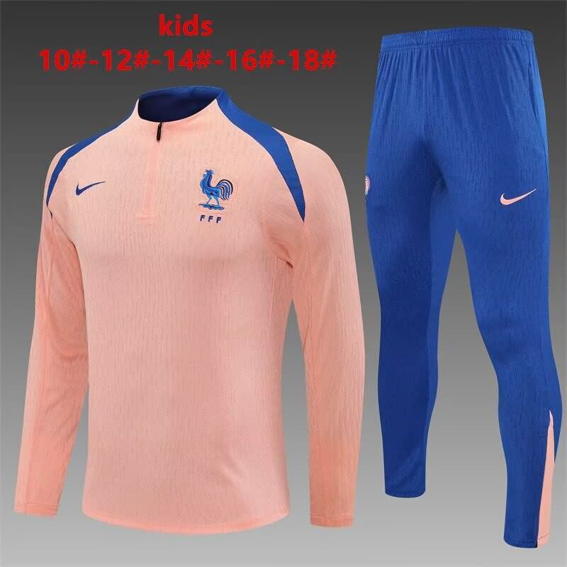 France 2025 Kids Pink Soccer Tracksuit