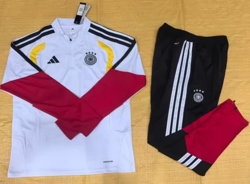 AAA(Thailand) Germany 2025 White Soccer Tracksuit 04 AAA(Thailand) Germany 2025 White Soccer Tracksuit 04