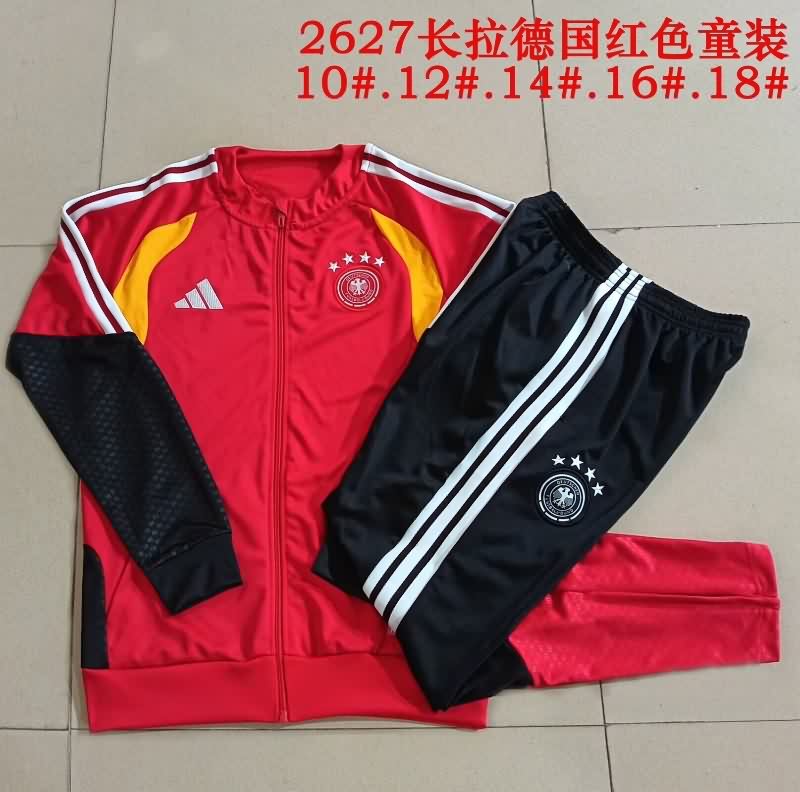 Germany 2026 Kids Red Soccer Tracksuit 02