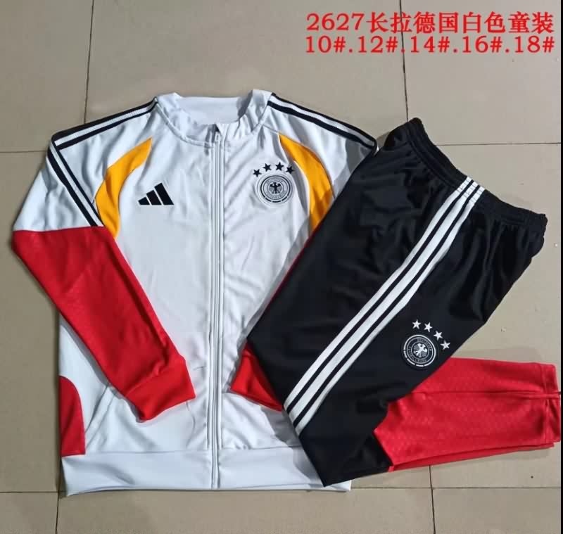 Germany 2026 Kids White Soccer Tracksuit Germany 2026 Kids White Soccer Tracksuit