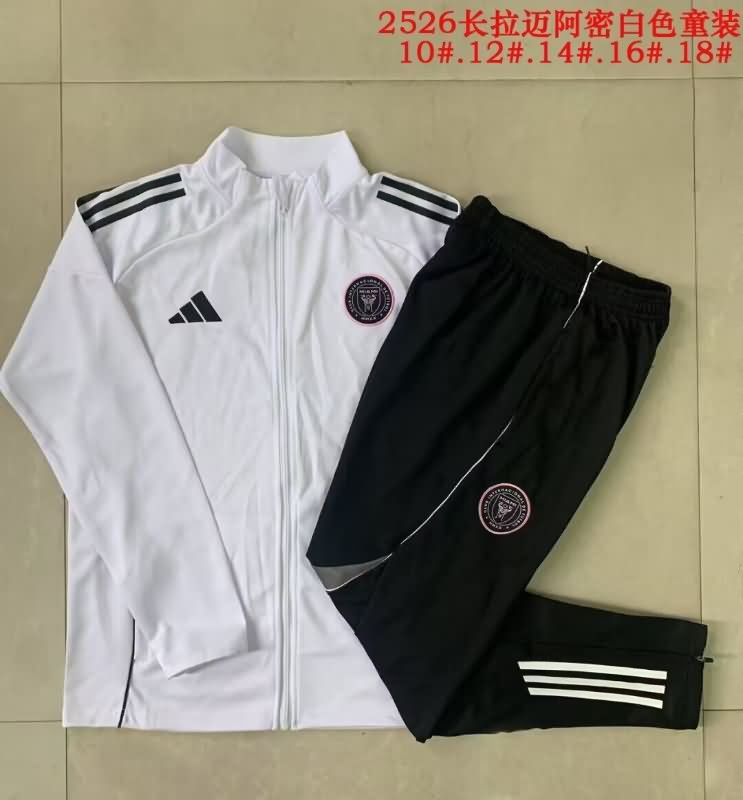 Inter Miami 2025 Kids White Soccer Tracksuit 02