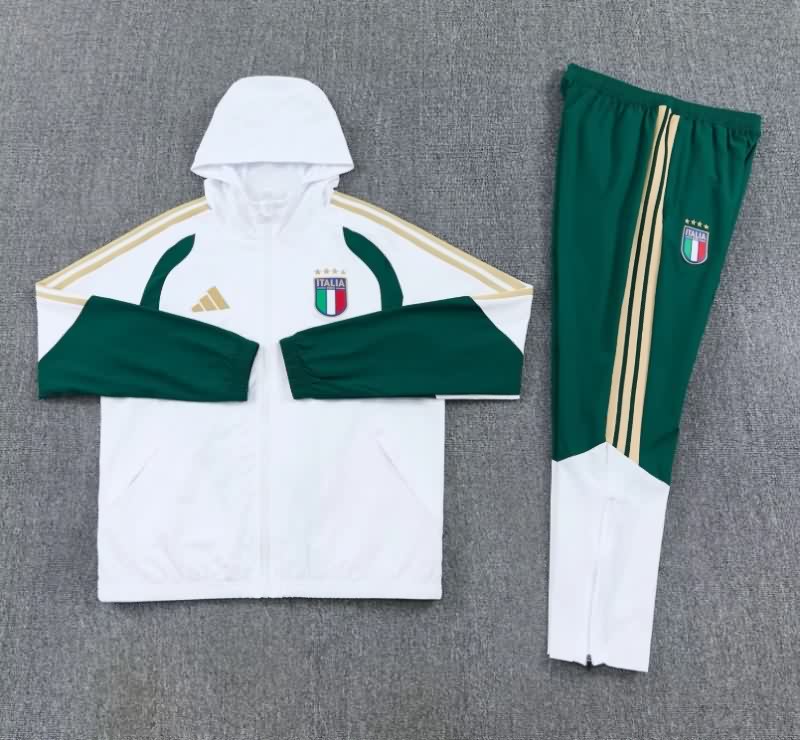 AAA(Thailand) Italy 2026 White Soccer Tracksuit 02