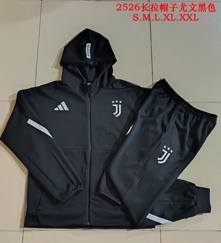 AAA(Thailand) Juventus 25/26 Black Soccer Tracksuit 04