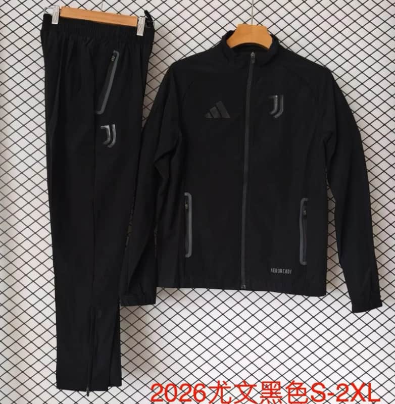 AAA(Thailand) Juventus 25/26 Black Soccer Tracksuit 06 AAA(Thailand) Juventus 25/26 Black Soccer Tracksuit 06