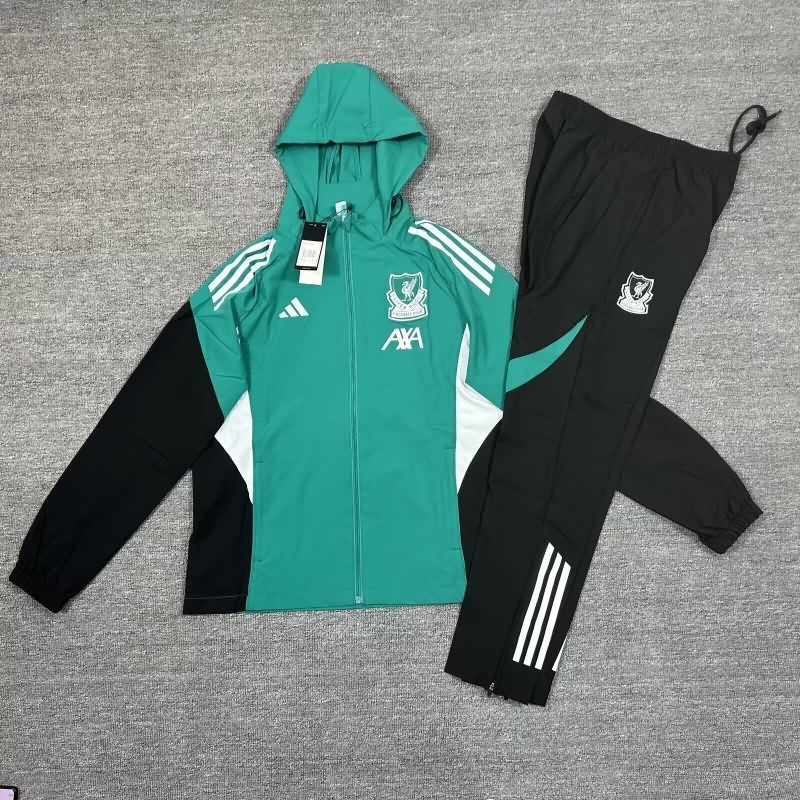 AAA(Thailand) Liverpool 25/26 Green Soccer Tracksuit 05