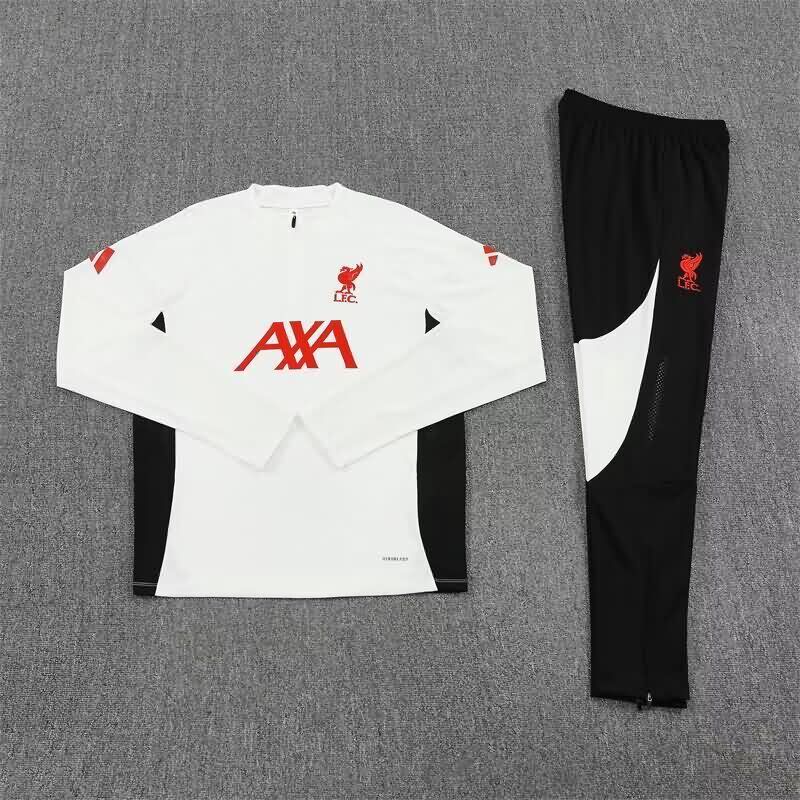 AAA(Thailand) Liverpool 25/26 White Soccer Tracksuit 02
